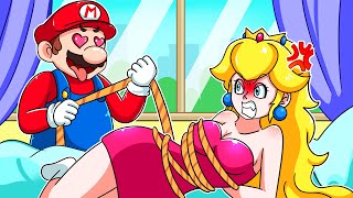 What Happen to Peachs  Peachs Being Peeped  The Super Mario Bros Animation [upl. by Valery]