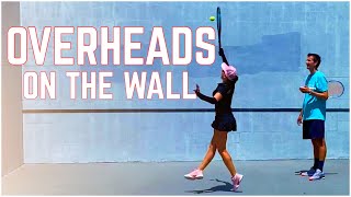 How to Hit Overheads on The Tennis Wall [upl. by Ynhoj593]