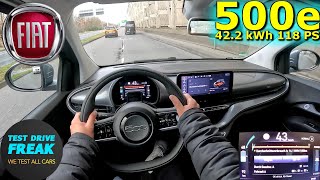 2024 Fiat 500e 422 kWh 118 PS CITY POV DRIVE with Electric Consumption [upl. by Aihseyt84]