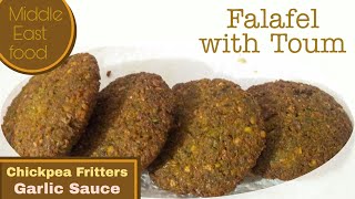 How to make Falafel  Garlic sauce dip  Chickpea Fritters  MiddleEast Food  Falafel recipe [upl. by Roxie]