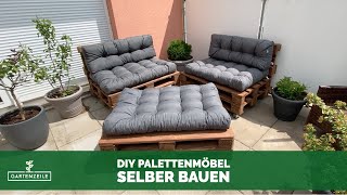 DIY Palettenmöbel selber bauen  einfach erklärt  inkl Material amp Werkzeugliste [upl. by Azyl423]