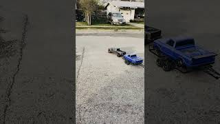 Cen f250 pulling drag slash on home made trailer [upl. by Anelrihs]