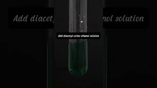 When nickel reagent meets diacetyl oxime🍉chemistryexperimentshorts [upl. by Nuris]