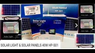 UNBOXING Solar panel and Solar Lights MODEL HPS01 25 Watts [upl. by Kalam]