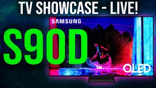 2024 Samsung S90D OLED TV Unboxed Live Review Showcasing QDOLED TV Ability [upl. by Atilek594]