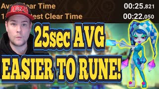 25sec AVG 100 PC10 amp EASIER TO RUNE Julie 2 shot Method  Summoners War [upl. by Ardnosac339]