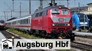 Bahnhofsbetrieb Augsburg Hbf feat TGV ICES BR 111 und KukidentExpress [upl. by Heady]