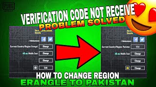 Verification Code Not Receive Problem Solve 😍How To Change Region in pubg mobile [upl. by Enyar856]