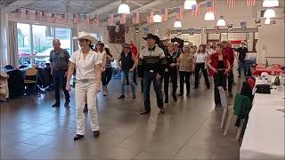 COWBOYS AND PLOWBOYS line dance country workshop chez les Dancers Rangers Véronique DAILLY [upl. by Bearnard]