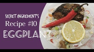 Yummy Grilled Eggplant Salad  Quick and Easy  Secret Ingredient [upl. by Nosemyaj]