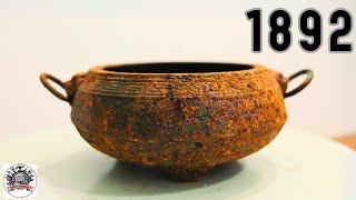 1892 Bronze Incense Burner Restoration From RUSTED RELIC to Beautiful Artifact [upl. by Alwyn]