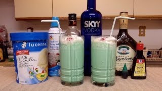 How To Make A Boozy Shamrock Shake Cocktail  Mixed Drink DJs BrewTube [upl. by Jacob]