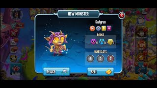 Hatching mythic “Satyrus” egg and levelling up to 100 in monster legends [upl. by Eetsim]