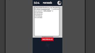 📘 QUESTÃO DE PORTUGUÊS PARA CONCURSO português concurso concursospúblicos concursos simulado [upl. by Zinn]