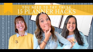 15 PLANNER HACKS YOU NEED TO TRY  OMG Planners with Laurel Denise [upl. by Eneiluj]