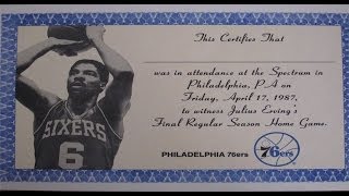 RARE quotDr Jquot Julius Erving Tribute Video from VHS given away at his last home game on 41787 [upl. by Afaw]