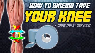 How To Kinesio Tape Your Knee  Super Easy  Highly Effective [upl. by Inwat]