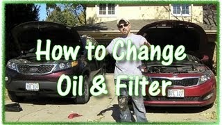 How to Change Oil on KIA Optima and Sorento [upl. by Yluj]