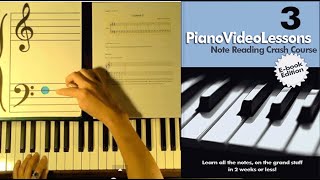 Learn to Play Piano Lesson 3 Bass F Sheet Music Note Reading Crash Course Piano Video Lessons [upl. by Modestine]