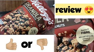 Kelloggs Granola Review hazelnut and chocolate flavor [upl. by Nohcim525]