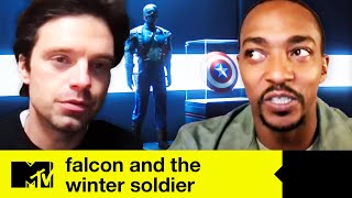 Anthony Mackie amp Sebastian Stan Talk The Falcon And The Winter Soldier Cliffhangers  MTV Movies [upl. by Kean]