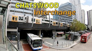 CHATSWOOD Station  Train Station amp Bus Interchange  CHATSWOOD NSW  Sydney Australia [upl. by Ambler621]