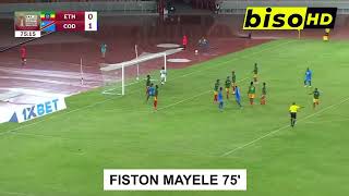 LE DEUX BUTS DE LA RDC VS ETHIOPIE ELIMINATOIRE CAN MAROC 2025 [upl. by Ylsel24]