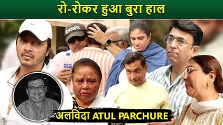 Atul Parchure Funeral  Family amp Friends Devasted At Cremation Centre Cry Badly  Emotional moment [upl. by Zohara]