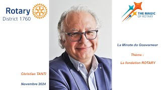 🌟 La Minute du Gouverneur – Novembre 2024  La Fondation Rotary un levier d’espoir 🌍 [upl. by Coryden392]