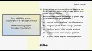 KPSSRehbercom  Türkçe Çıkmış Sorular  Anlatım Bozukluğu  Yazım Kuralları [upl. by Asirrac]