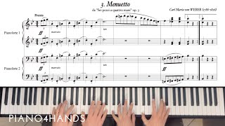 C M von Weber  Menuetto in B♭ major from quotSei pezziquot op 3 Piano 4 Hands [upl. by Cecile165]