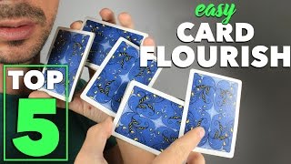 5 Easy Visual Card Flourishes Anyone Can Do  Cardistry Tutorial for Beginners [upl. by Corri]