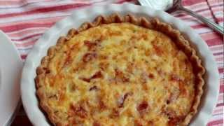 Quiche Lorraine Mothers Day Recipe  Creamy Bacon Leek Cheese Quiche [upl. by Berliner]