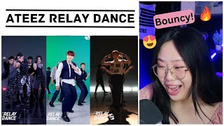 ATEEZ Relay Dance Growl  Dejavu  Bouncy  REACTION  we finally watched them all D [upl. by Rozele]