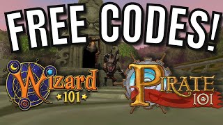 🎁FREE CODES Wizard101 amp Pirate101 [upl. by Lahcym]