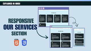 How to Make Responsive Our Services Page Using HTML CSS Our Services Page Design  In Hindi [upl. by Gael]