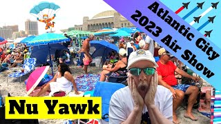 🟡 Atlantic City  2023 Air Show Over Half A Million People On The Atlantic City Beach amp Boardwalk [upl. by Macmillan]