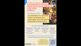 Les protéines au cœur des enjeux contemporains  exploration de propositions alimentaires de demain [upl. by Infield]