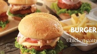 chicken burger patty recipe resturant style burger at home [upl. by Rosina]