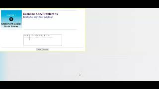 Doing an Abbreviated Truth Table  Exercise 74A 10 [upl. by Zandra200]