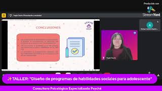 TALLER quotDiseño de programas de habilidades sociales para adolescentequot [upl. by Burl]