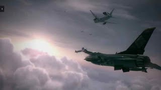 Ace Combat 6 Fires of Liberation Chandelier F16 Windhover Skin Run [upl. by Seiuqram]