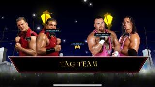 The Quebecers Vs The Hart Foundation wwf 2k23 [upl. by Arakaj]