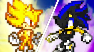 Super sonic vs Seekladoom  Sprite Animation Animated by King M3634 [upl. by Allekim]