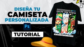 Photoshop Tutorial l Cómo diseñar camisetas muy sencillo I How to Design [upl. by Ennaitsirk]