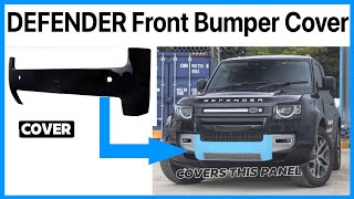 New Land Rover DEFENDER L663 Front Bumper Cover Panel  Instant Black Upgrade [upl. by Bev646]