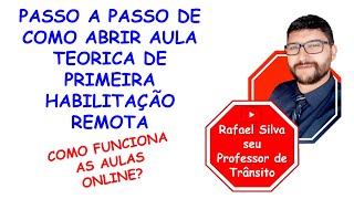 PASSO A PASSO PARA ABRIR AULA REMOTA DO CURSO TEÓRICO DE PRIMEIRA HABILITAÇÃO  PLATA PRO CONDUTOR [upl. by Dlarrej658]