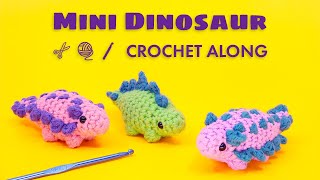 Stegosaurus and Ankylosaurus Amigurumi  Crochet Along [upl. by Couture]