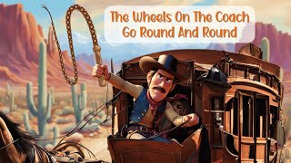 The Wheels On The Coach Go Round And Round  Kids Song  Western Theme [upl. by Annerol]