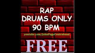 Drums Only Rap Hip Hop Track 90 bpm FREE [upl. by Animahs427]